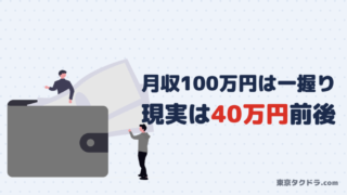 東京のタクシー運転手の月収は40万円が目安【求人の「100万円」と実態の違い】 