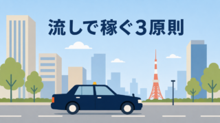タクシー流し営業のコツ｜東京で稼ぐ3原則と時間帯別の立ち回りを現役6年目が解説 